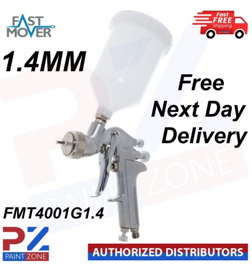 FAST MOVER TOOLS FMT4001G1.4 SPRAY GUN, GRAVITY, CONVENTIONAL, 600CC POT, 1.4MM